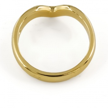 18ct gold 3.8g Wishbone Wedding Ring size J